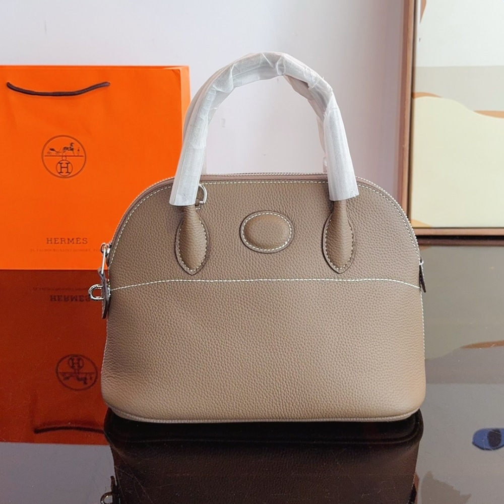 Hermes Bolide Taurillon Clemence Etoupe 27Cm