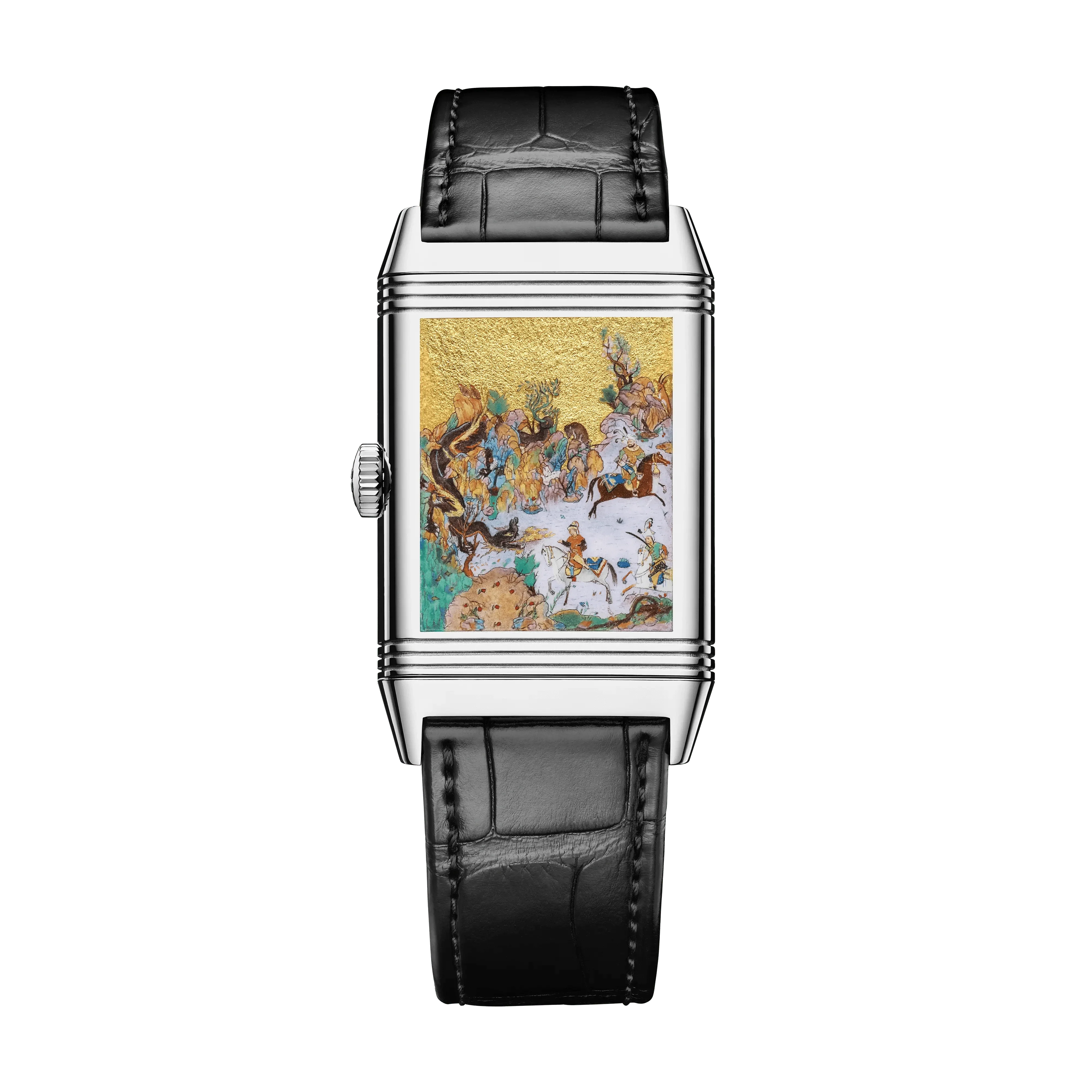 White Gold Reverso Tribute Enamel Men&rsquo;s Watch Q39334S2