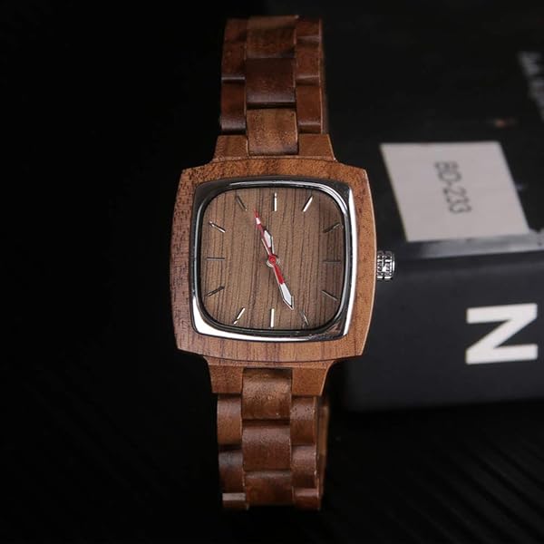 Wooden Watches Mens with Handmade Colorful Bamboo Wood Watch Analog Date Quartz Wooden Watch for Men Q1056