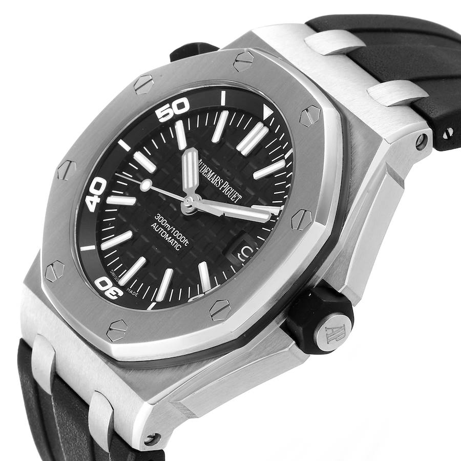 Audemars Piguet Royal Oak Offshore Diver Black Dial Mens Watch 15703
