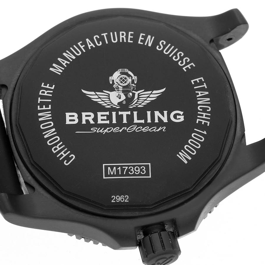 Breitling Superocean 44 Black DLC Steel Mens Watch M17393