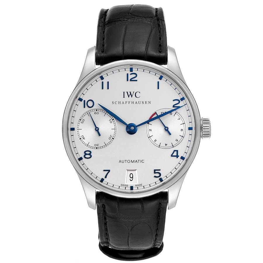IWC Portuguese Automatic Silver Dial Steel Mens Watch IW500107