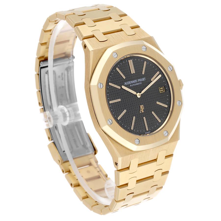 Audemars Piguet Royal Oak Jumbo Yellow Gold Grey Dial Mens Watch 5402BA