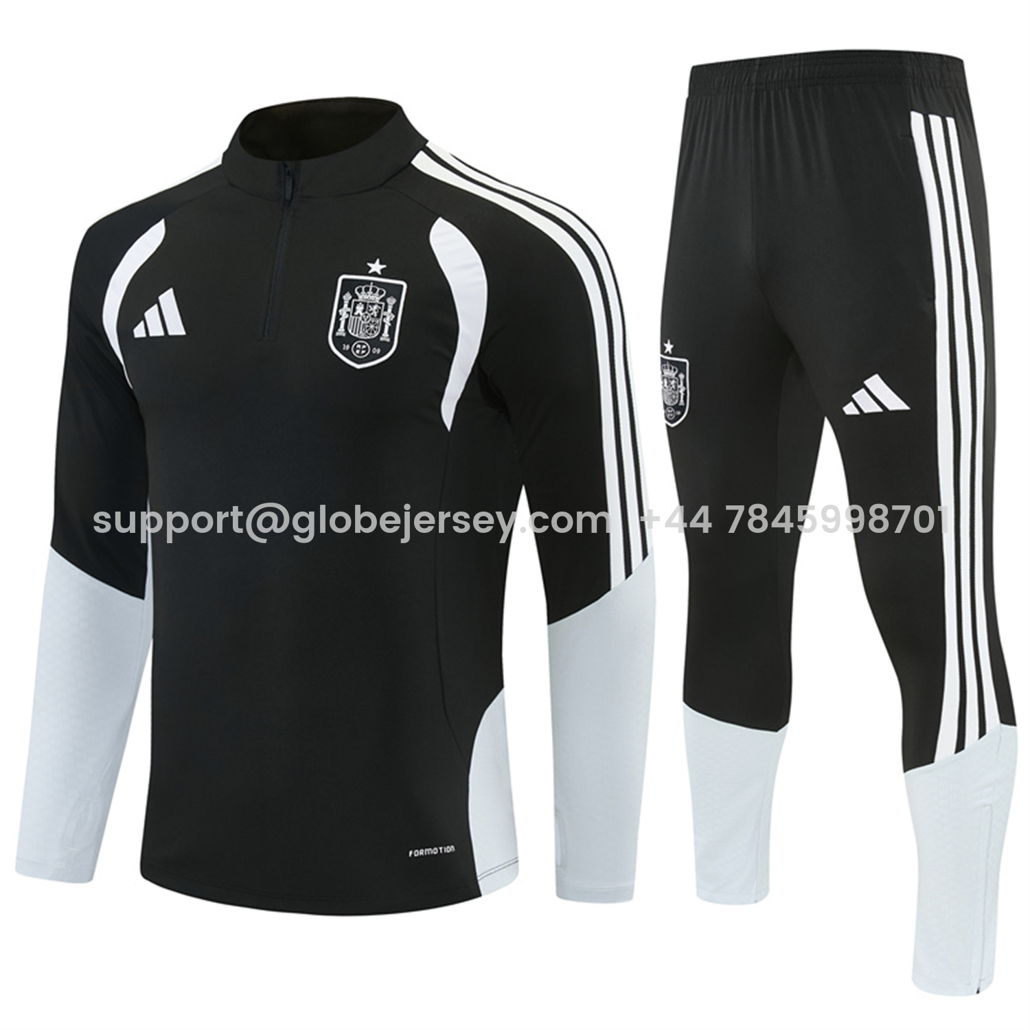 Spain 2026 Long Sleeve Training Set - Black Top & Black Pants