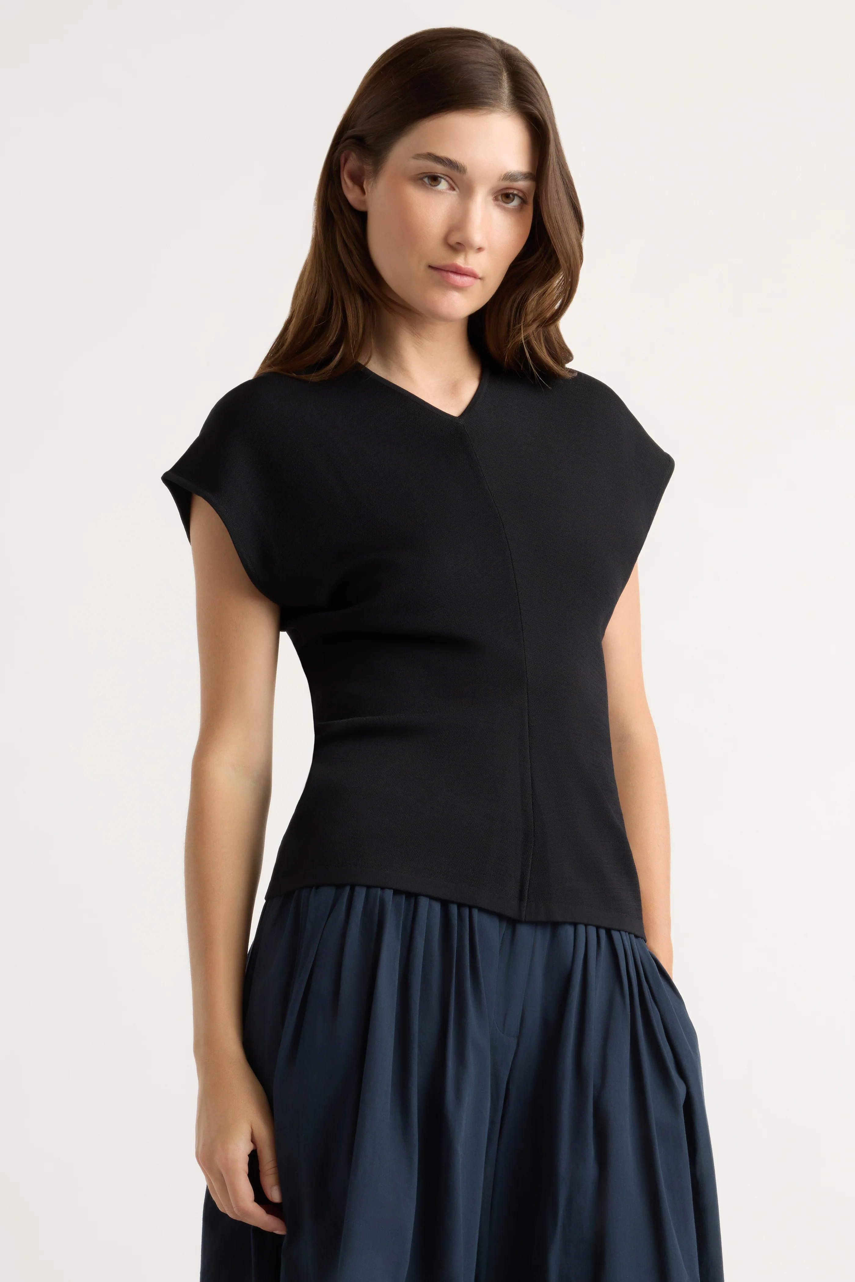 Finn Relaxed-Ruched Sweater Top