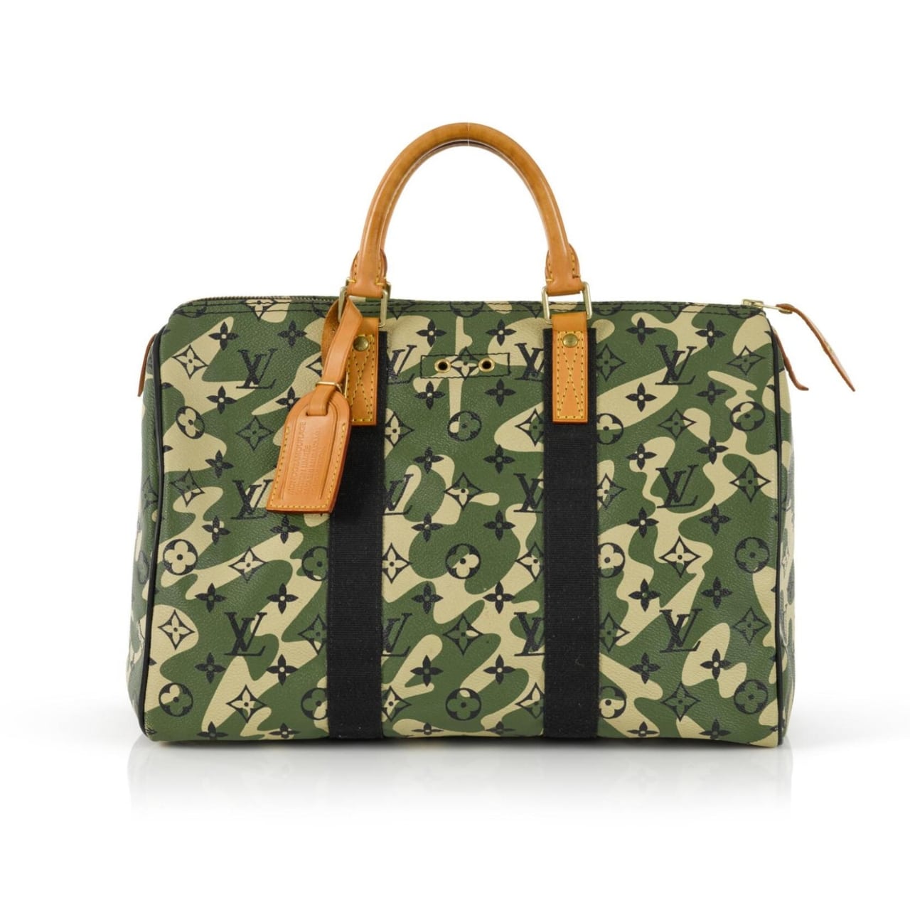 Louis Vuitton X Takashi Murakami Green Monogramouflage Coated Canvas Speedy 35Cm
