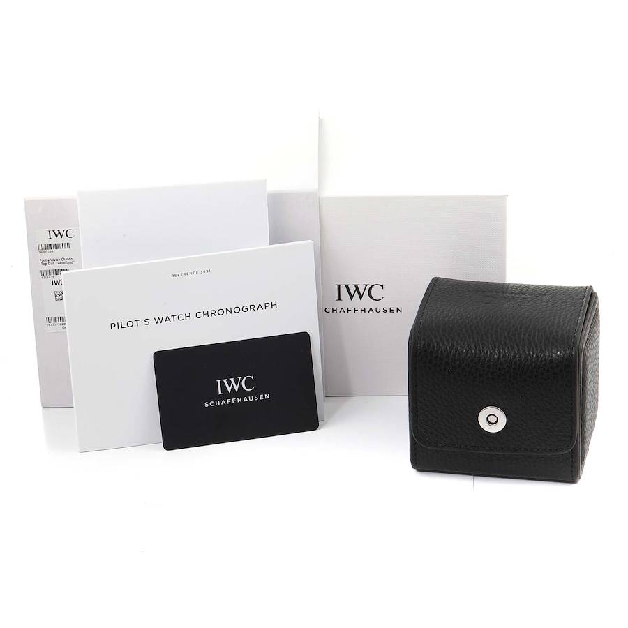 IWC Pilot Top Gun Chronograph Green Ceramic Dial Mens Watch "Woodland" IW389106