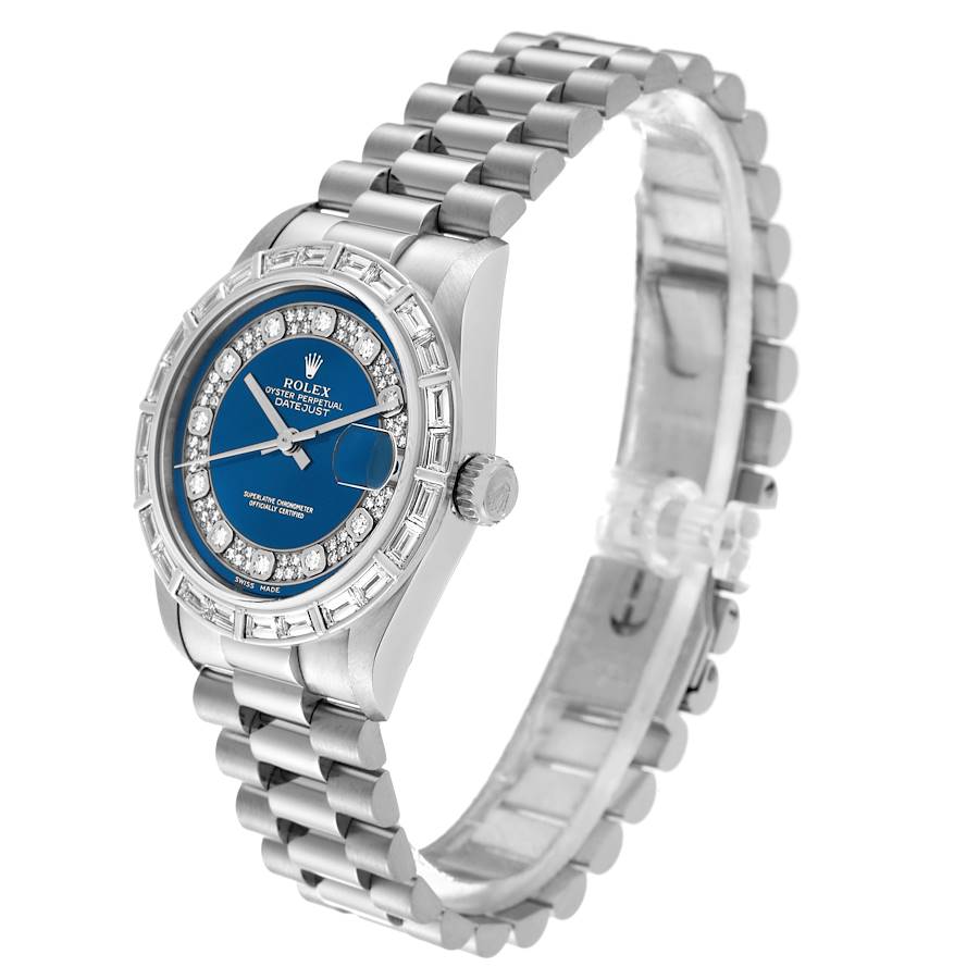 Rolex President Midsize Platinum Myriad Diamond Ladies Watch 78266