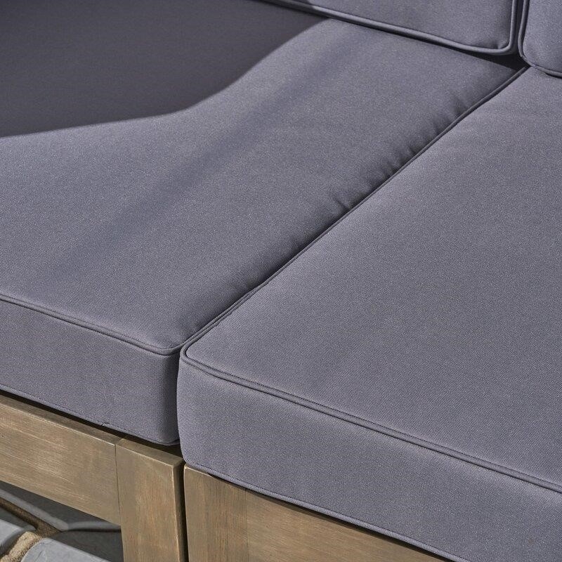 Patson Solid Wood 8 - Person Seating Group with Cushions