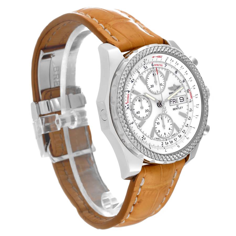 Breitling Bentley Motors GT White Dial Steel Mens Watch A13362