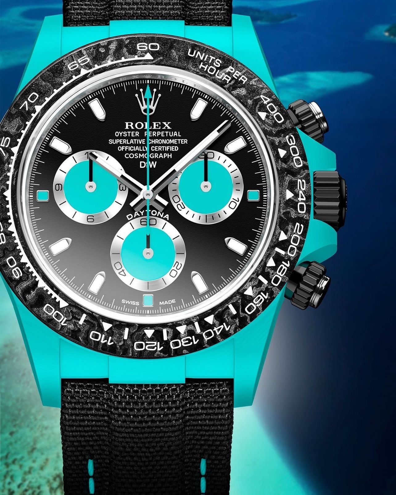 DiW Rolex Daytona CELESTE In Quartz Fiber