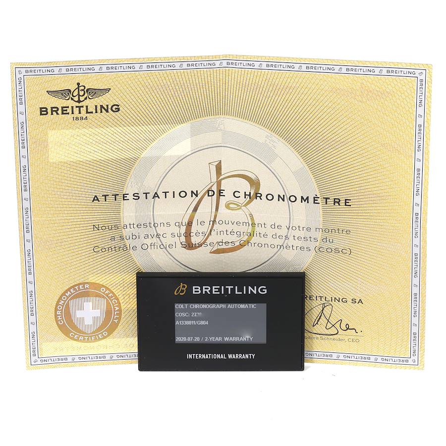 Breitling Colt Automatic Chronograph White Dial Watch A13388