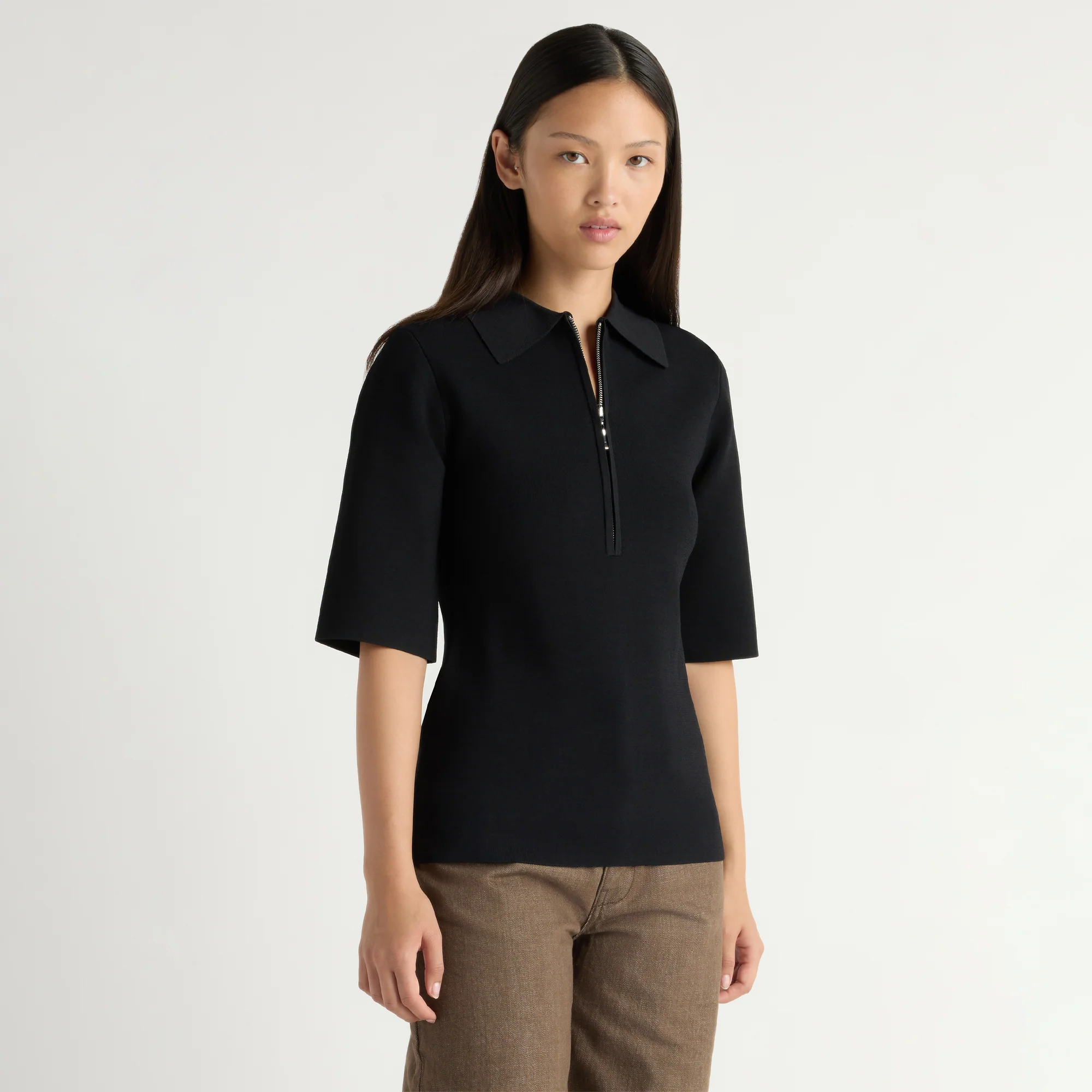 Alex Half-Zip Tunic Sweater Top