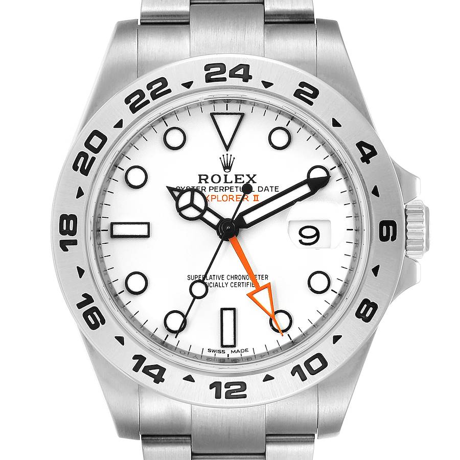 Rolex Explorer II 42 White Dial Orange Hand Mens Watch 216570