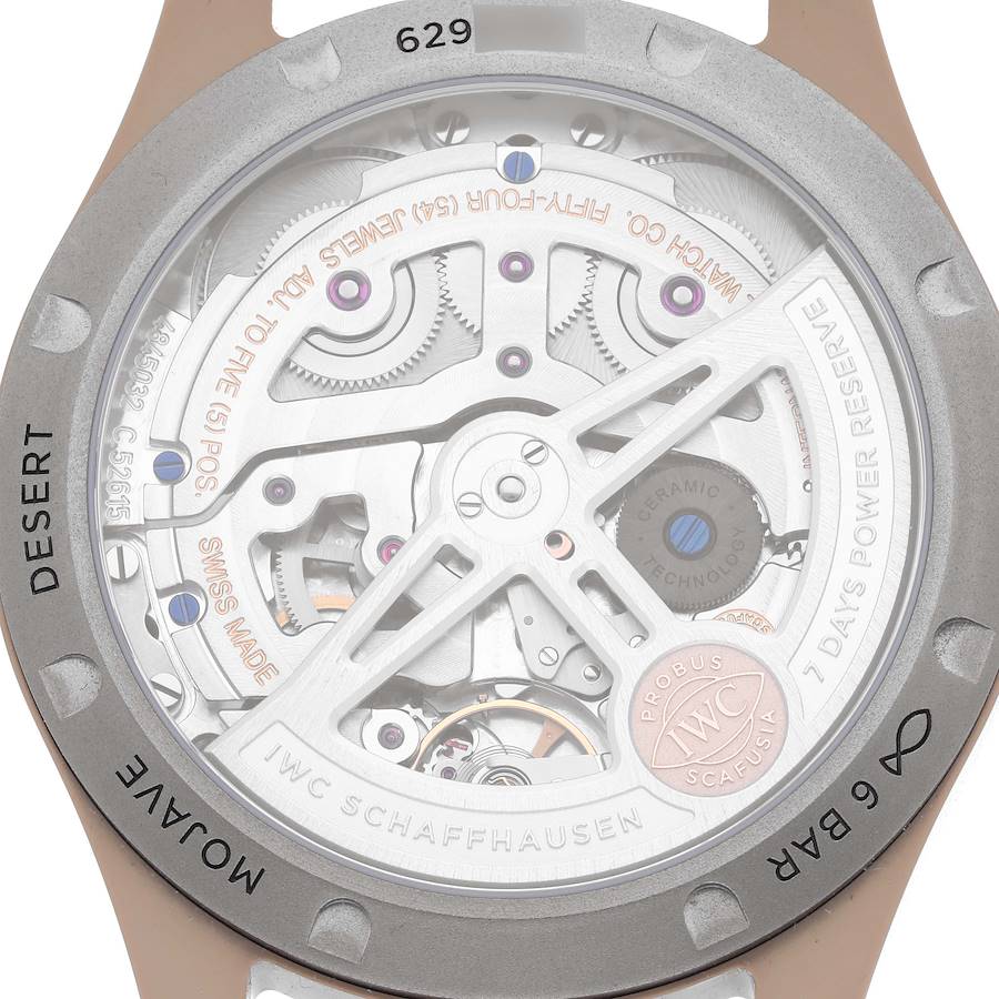 IWC Pilot Perpetual Calendar Mojave Desert Ceramic Mens Watch IW503004