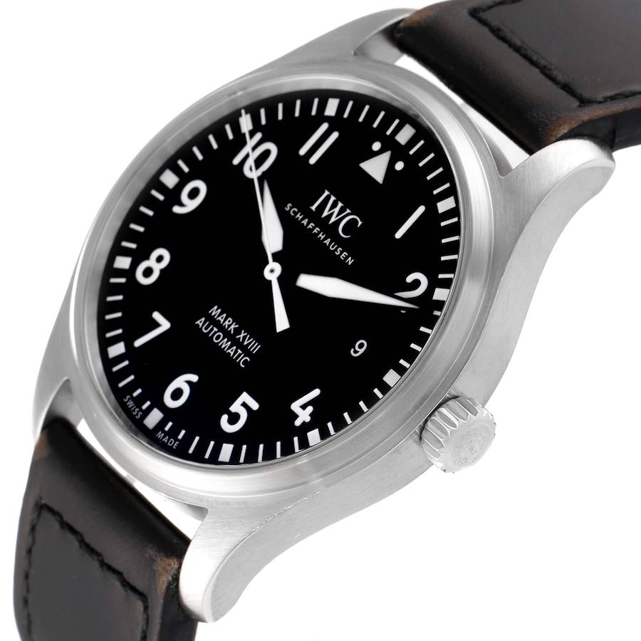 IWC Pilot Mark XVIII Black Dial Steel Mens Watch IW327001