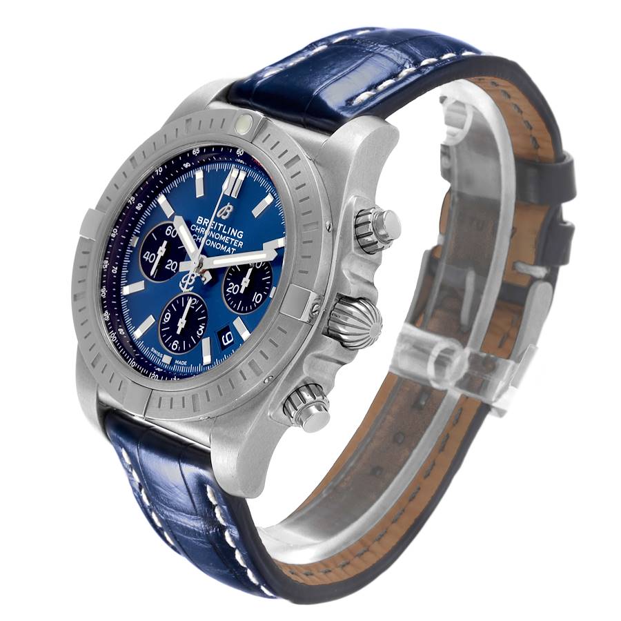 Breitling Chronomat Airbourne SE Blue Dial Steel Mens Watch AB0115