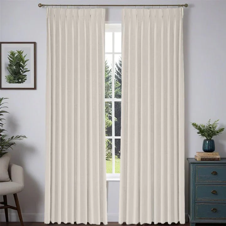 Custom Heavyweight Linen Drape Pleated