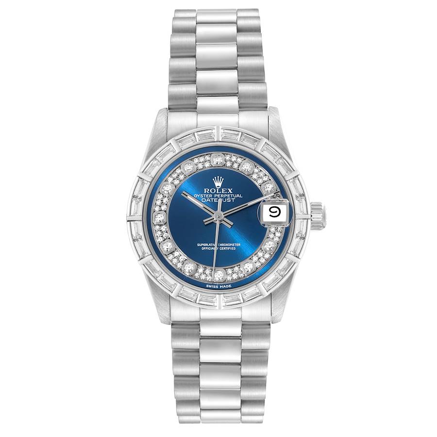 Rolex President Platinum Myriad Diamond Ladies Watch 68266
