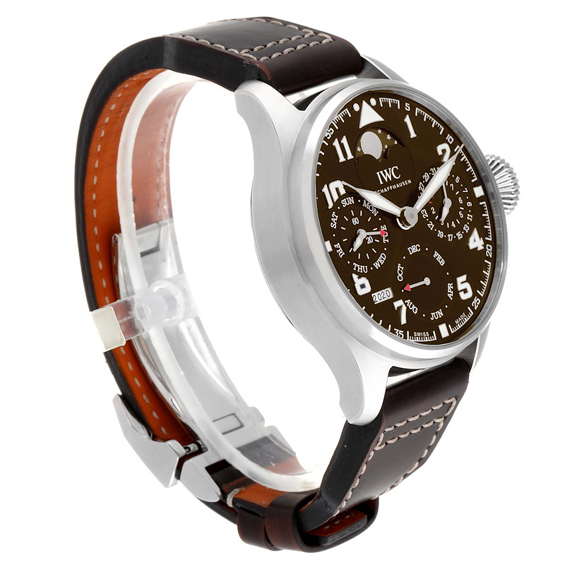 IWC Big Pilot Prepetual Calendar Brown Dial Mens Watch IW503801