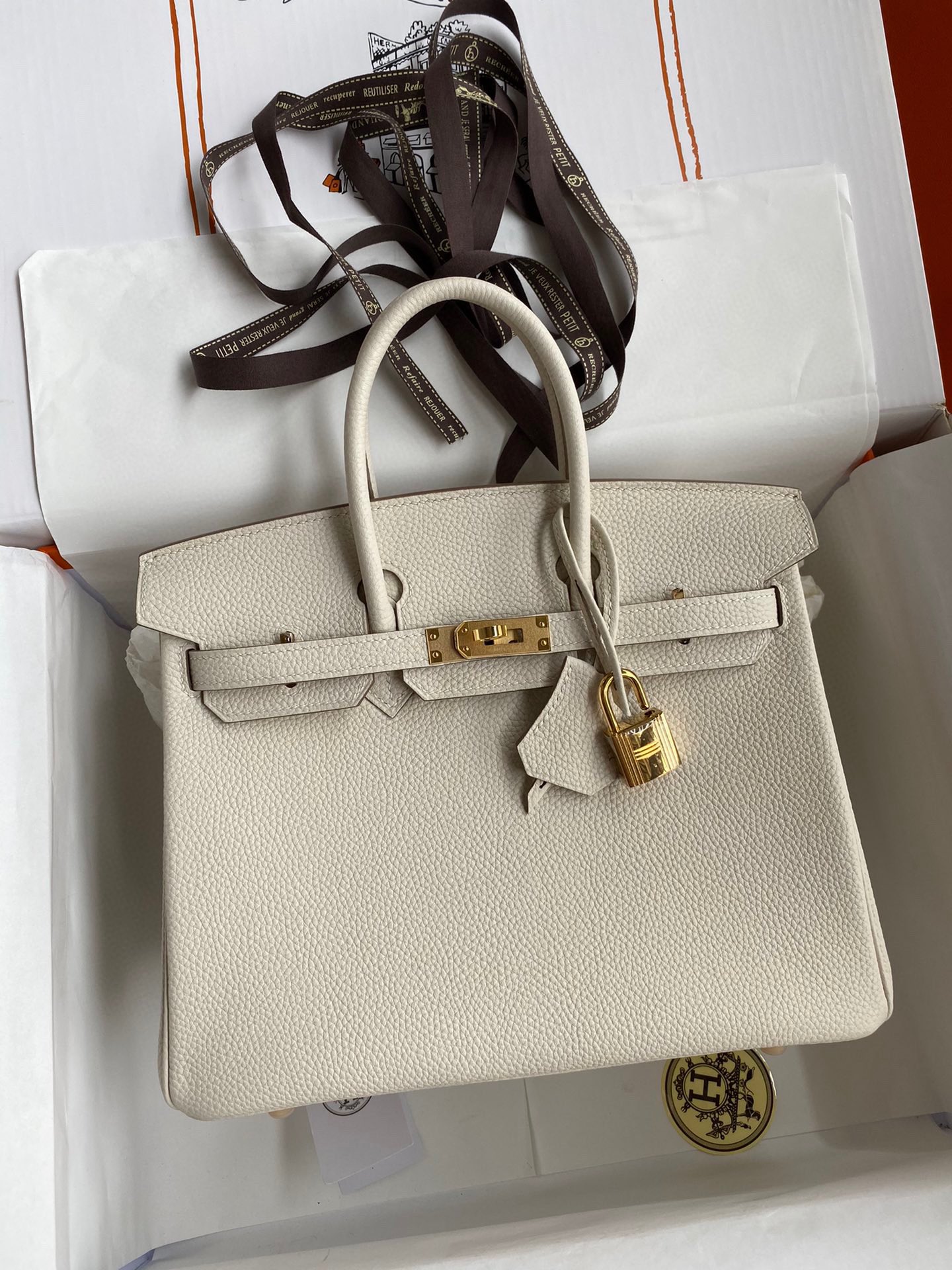 Replica Hermès Birkin White Togo Gold