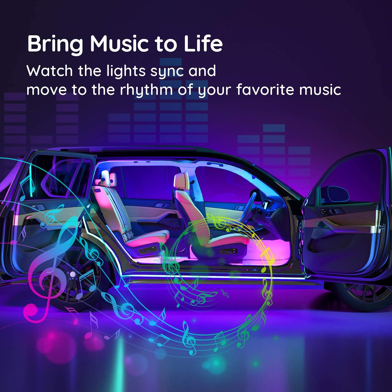 Multicolor Interior LED Lights for Car