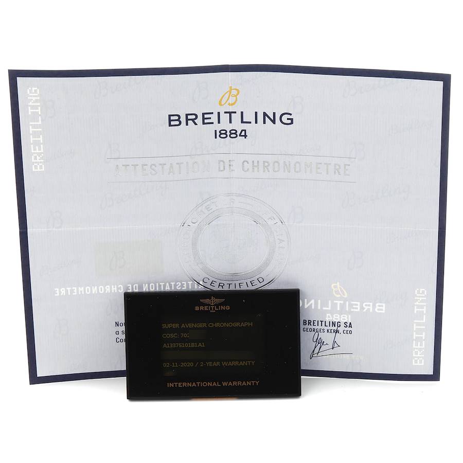 Breitling Super Avenger Chronograph 48 Steel Mens Watch A13375
