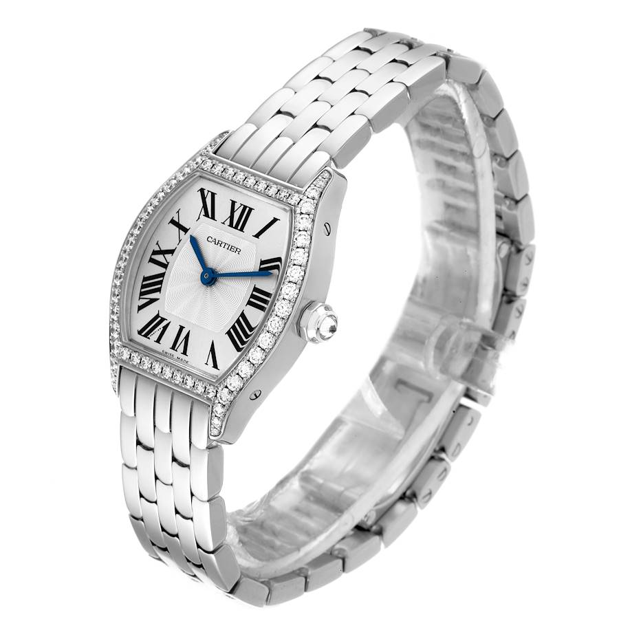 Cartier Tortue White Gold Diamond Ladies Watch WA501011