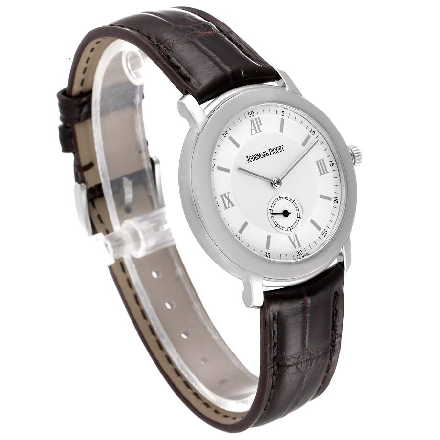 Audemars Piguet Jules 18k White Gold Silver Dial Mens Watch 15056BC