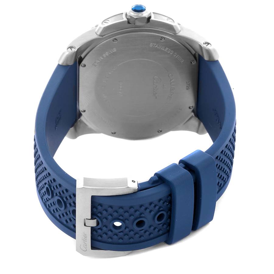 Cartier Calibre Diver Blue Dial Steel Mens Watch WSCA0010