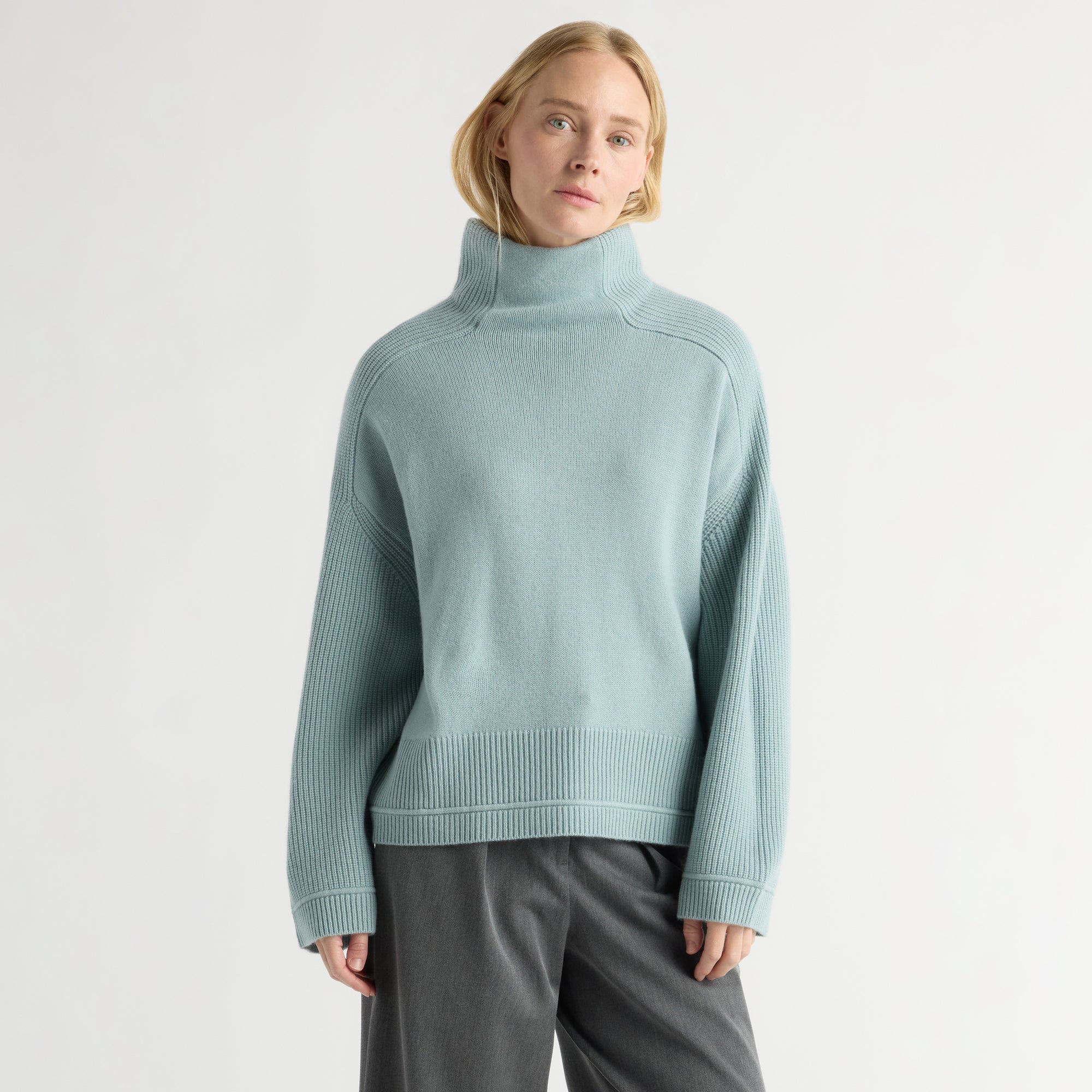 Kathryn Wool-Cashmere Turtleneck Sweater