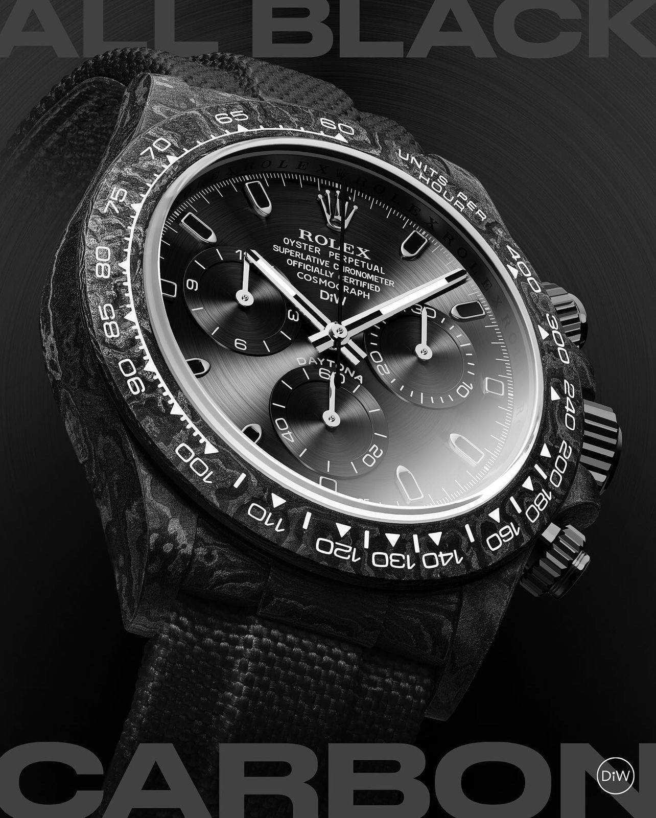 NTPT Carbon DiW Rolex Daytona &ldquo;ALL BLACK"