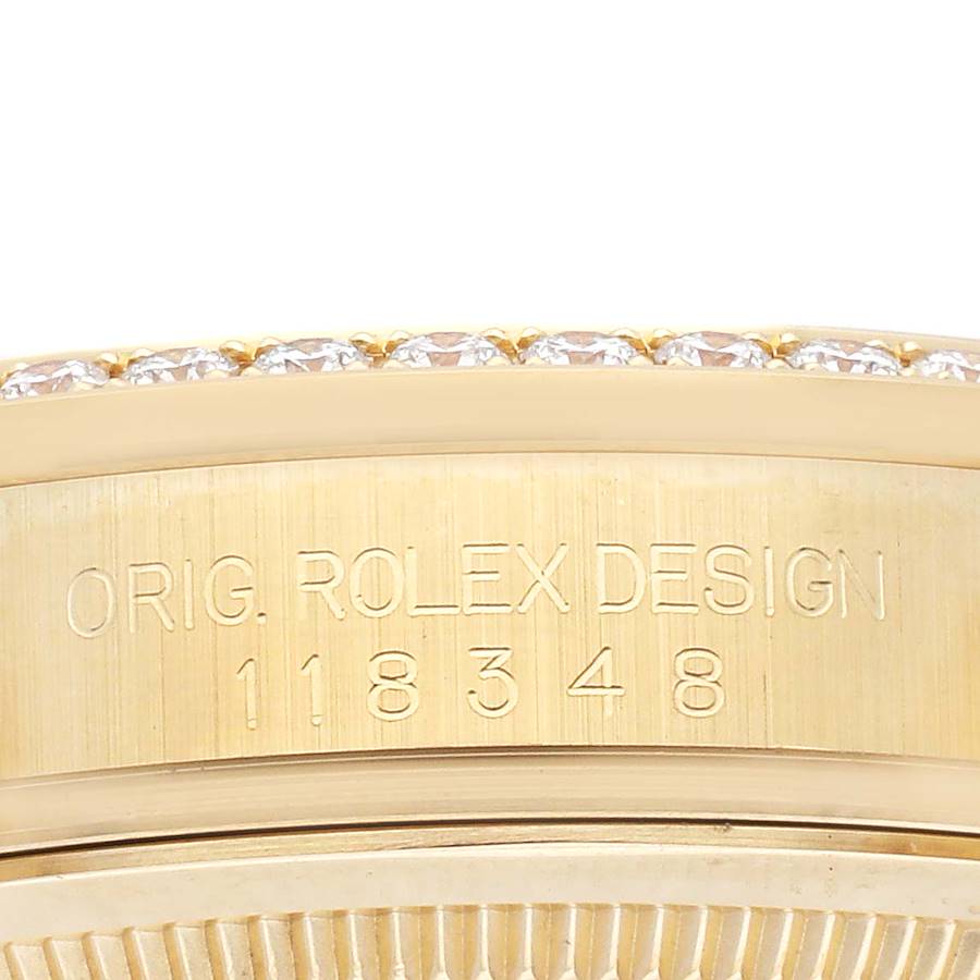 Rolex President Day-Date Yellow Gold Carousel Lilac Jade Diamond Mens Watch 118348