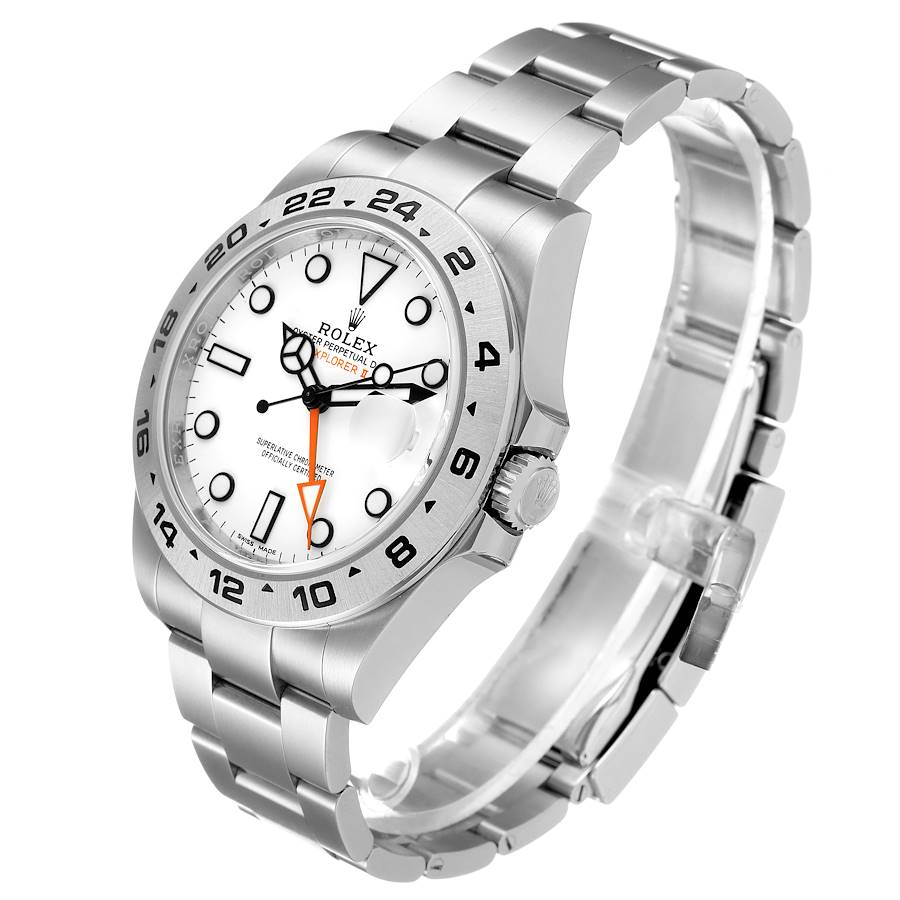 Rolex Explorer II 42 White Dial Orange Hand Mens Watch 216570