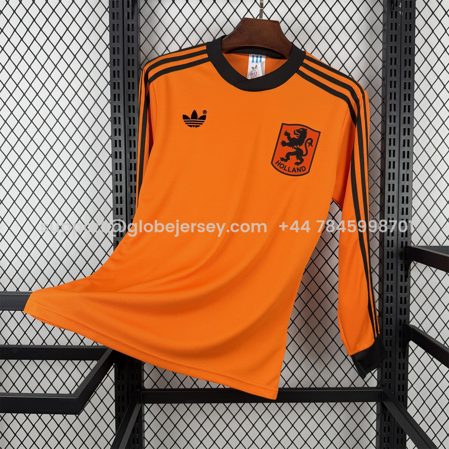 Retro Netherlands 1980 Home Long Sleeves Jersey - Fans Version