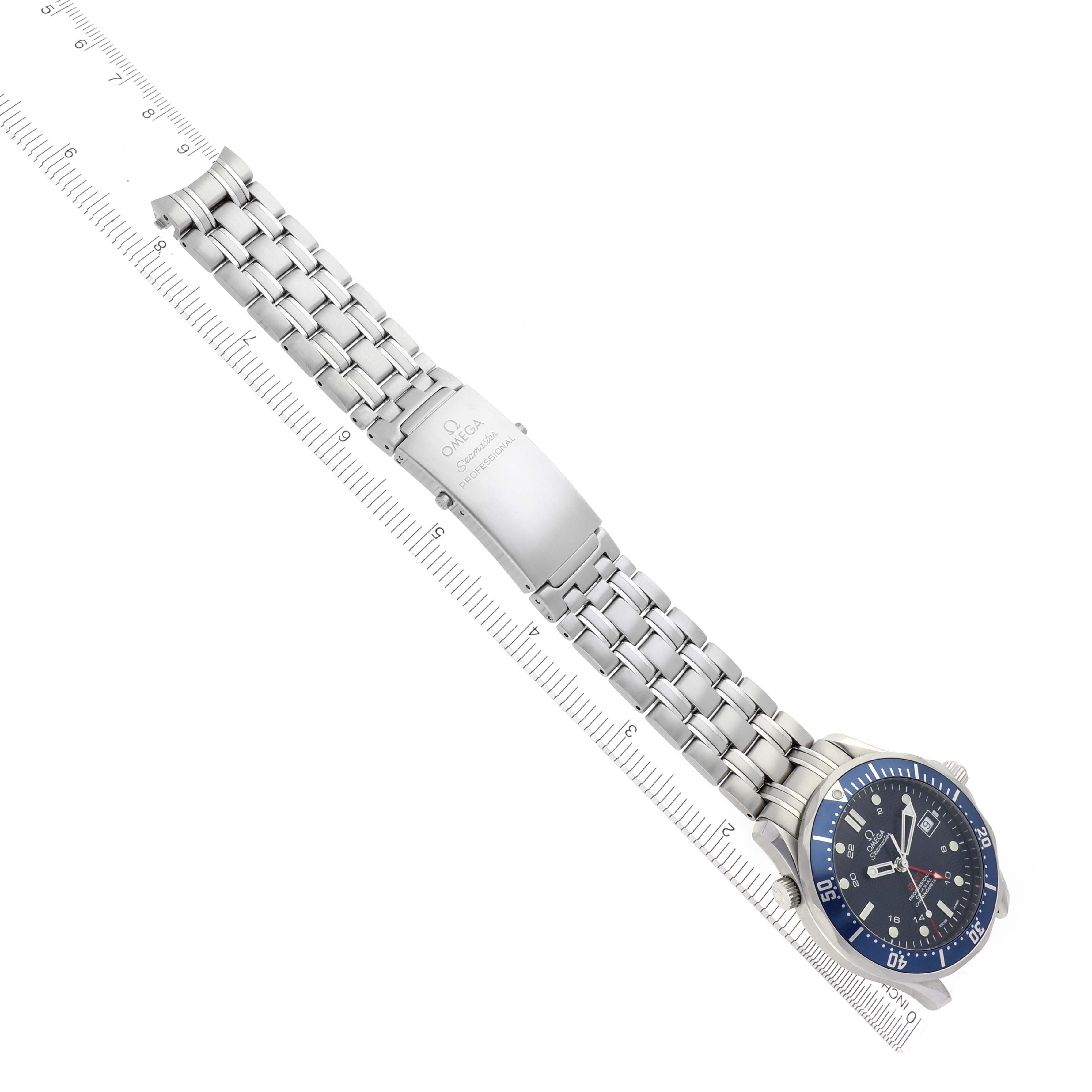 Omega Seamaster Diver 300M GMT Blue Dial Steel Mens Watch 41.0 MM 2535.80.00