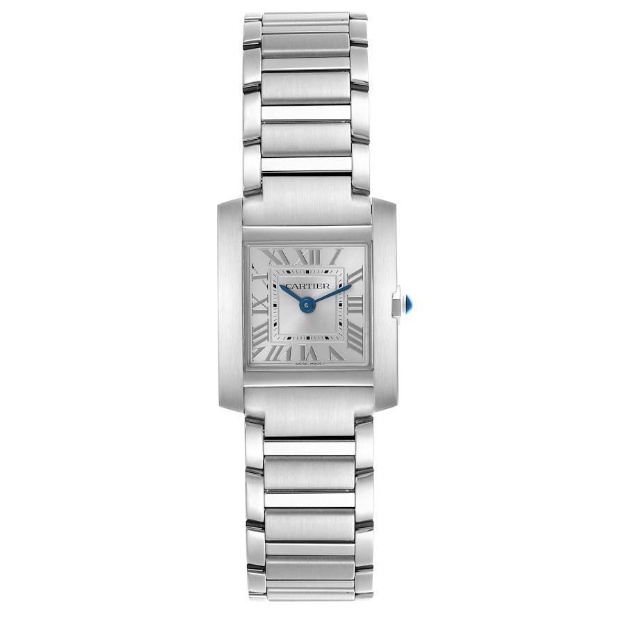 Cartier Tank Francaise Small Silver Dial Steel Ladies Watch WSTA0065 Card