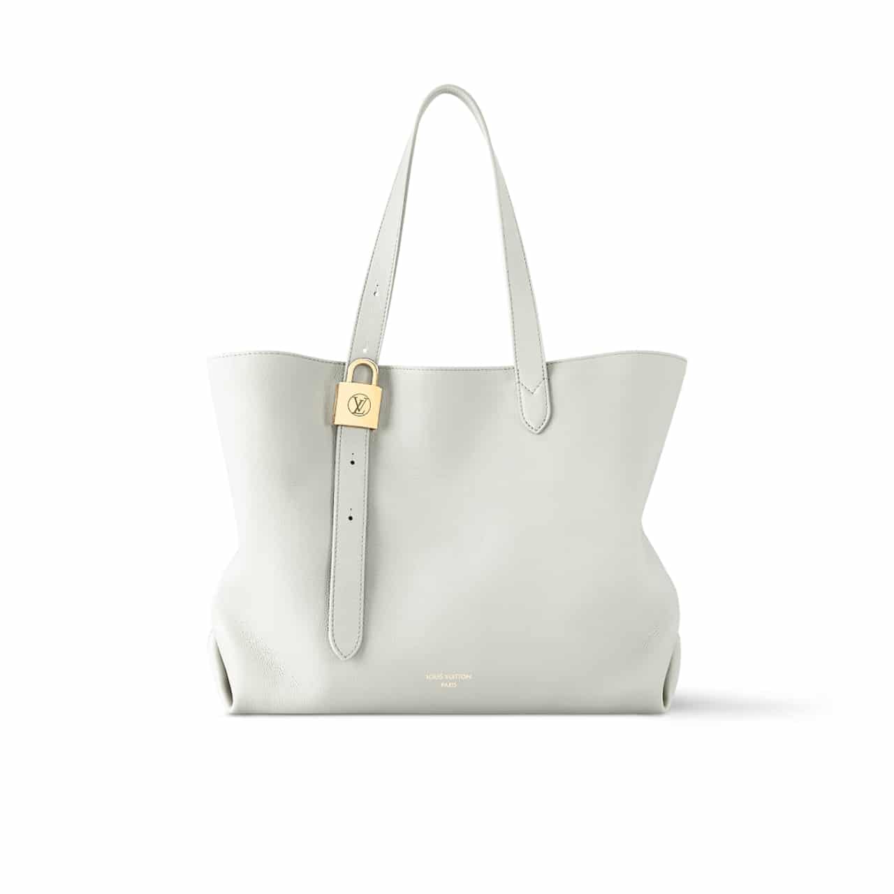 Louis Vuitton Low Key Cabas MM Grained Leather White 47Cm