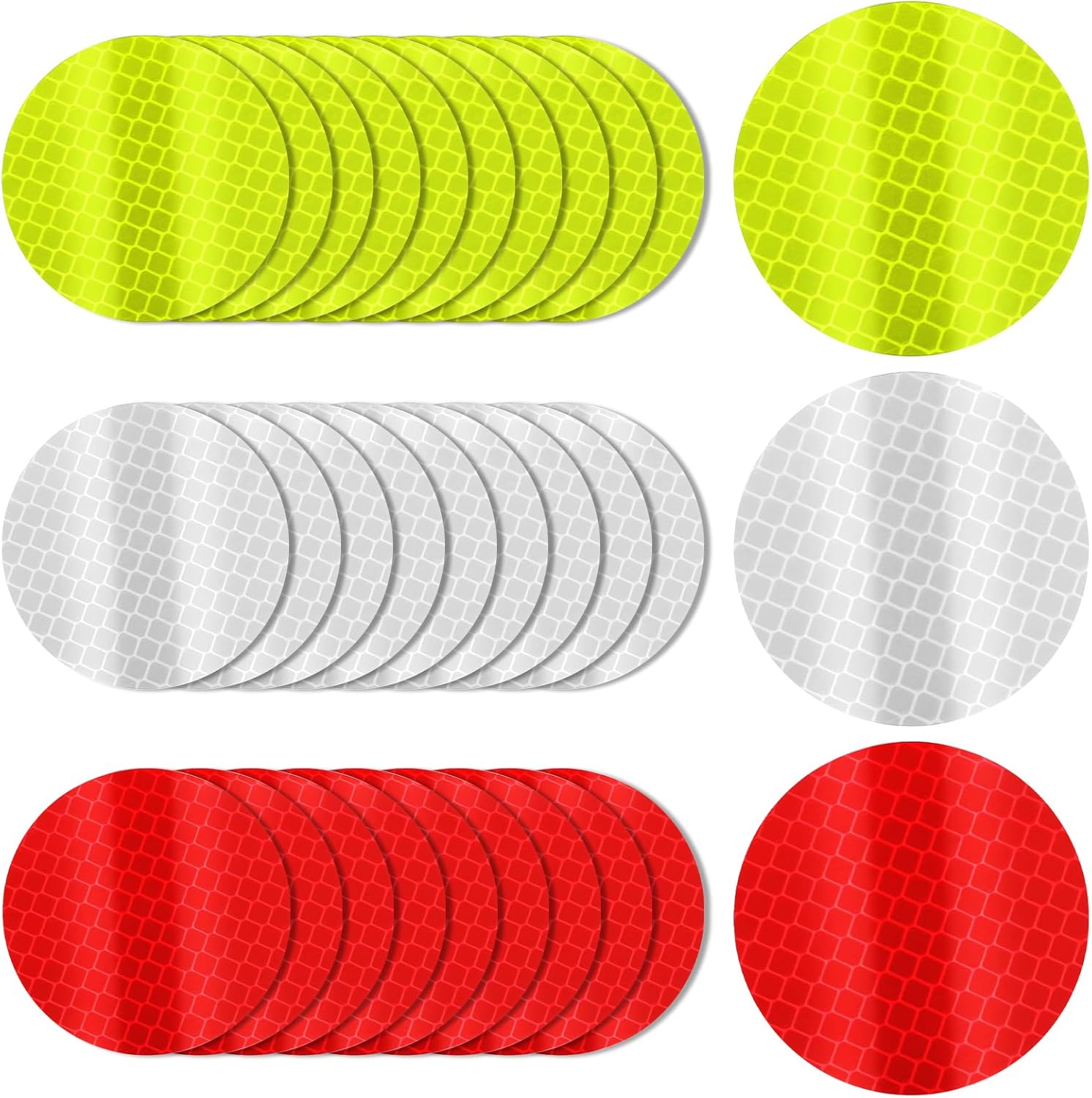 30Pcs Warning Reflective Stickers Reflective Tape Safety Reflective Sticker Night Visibility Waterproof Reflector Sticker High Intensity Reflective Tape Sticker for Vehicle, Bicycles, Motorcycles, Clothing
