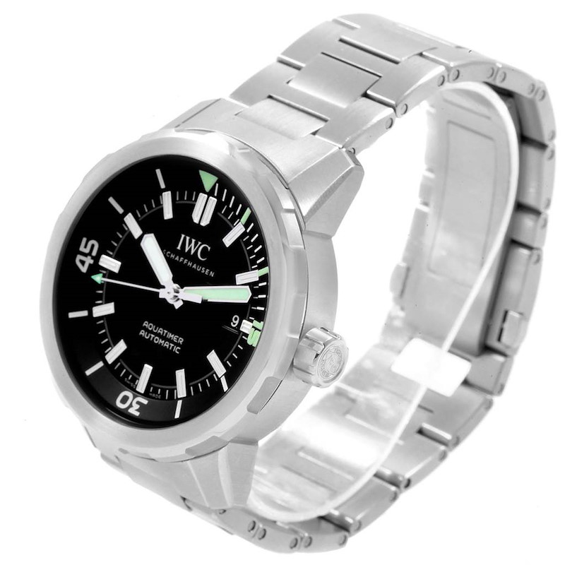 IWC Aquatimer Black Dial Automatick Steel Mens Watch IW329002