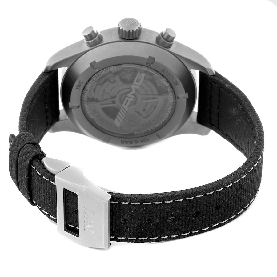 IWC Pilot AMG Chronograph Carbon Dial Titanium Men's Watch IW377903