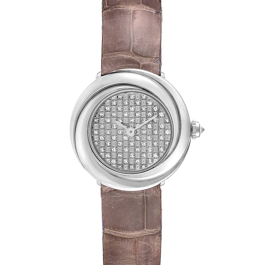 Cartier Trinity White Gold Diamond Dial Ladies Watch WG201156 Papers