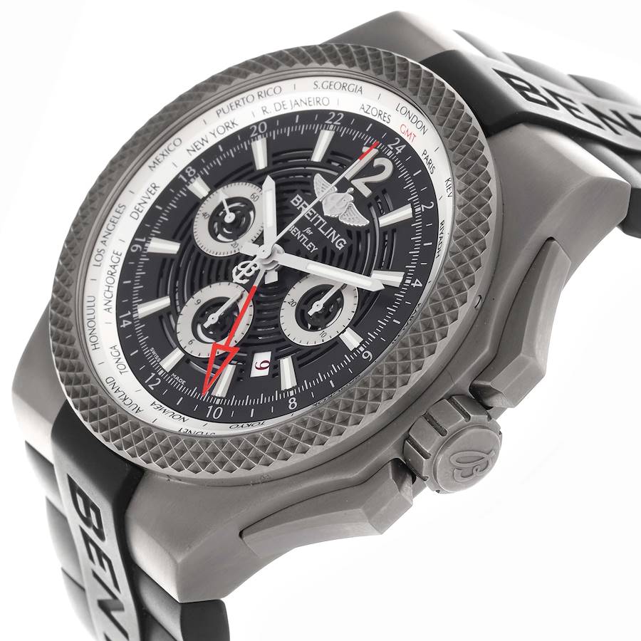 Breitling Bentley GMT Light Body Grey Dial Titanium Mens Watch EB0432