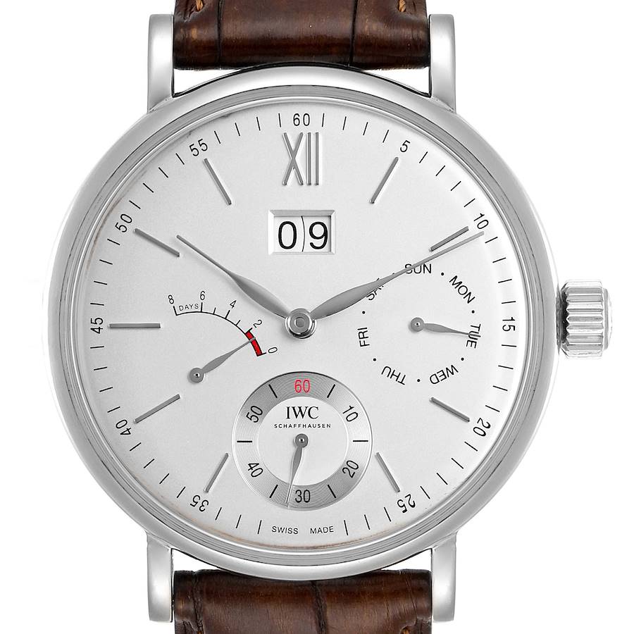 IWC Portofino 8 Days Power Reserve 45 Steel Mens Watch IW516201