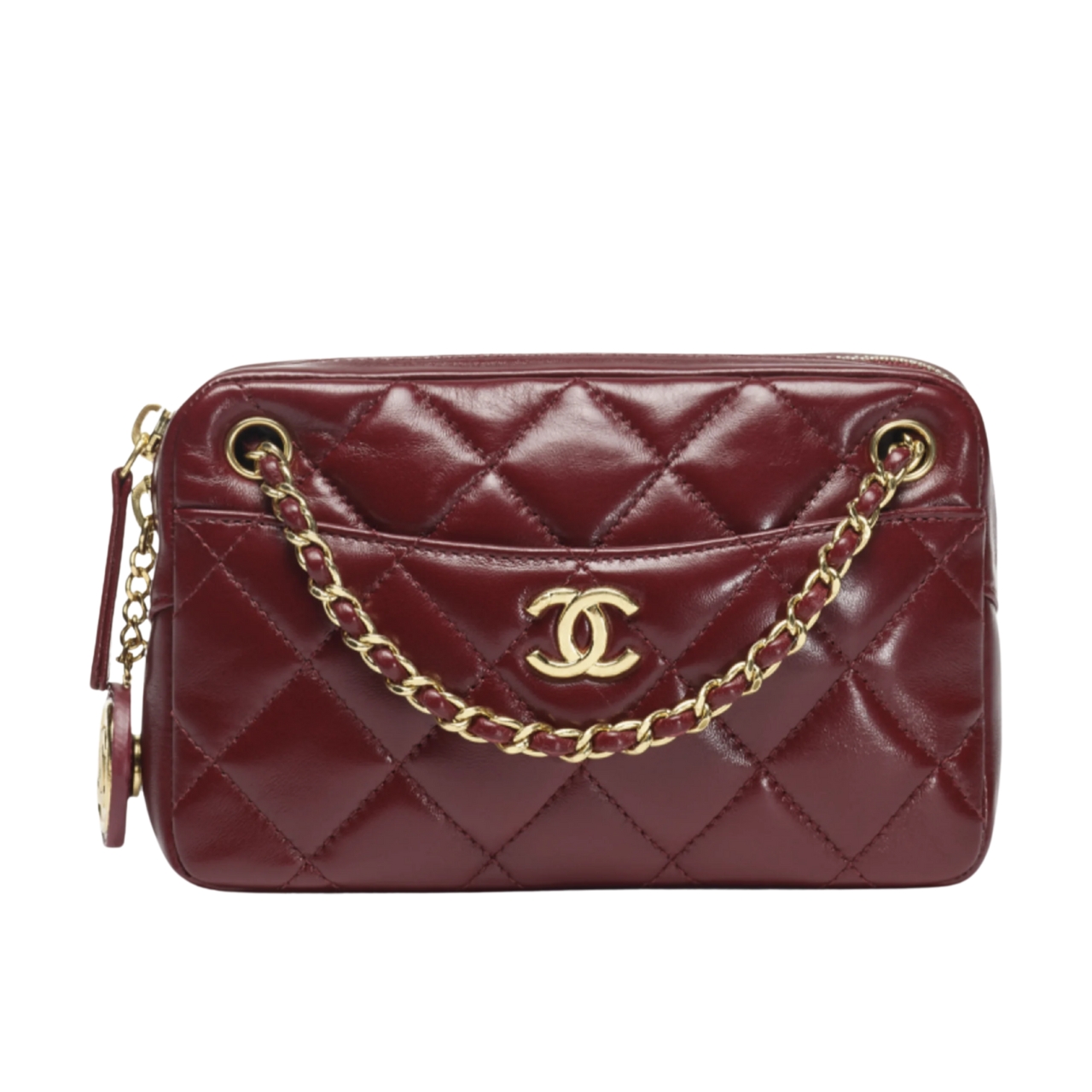 Chanel Mini Camera Case Burgundy 18Cm As5190 B18306 Nzv44