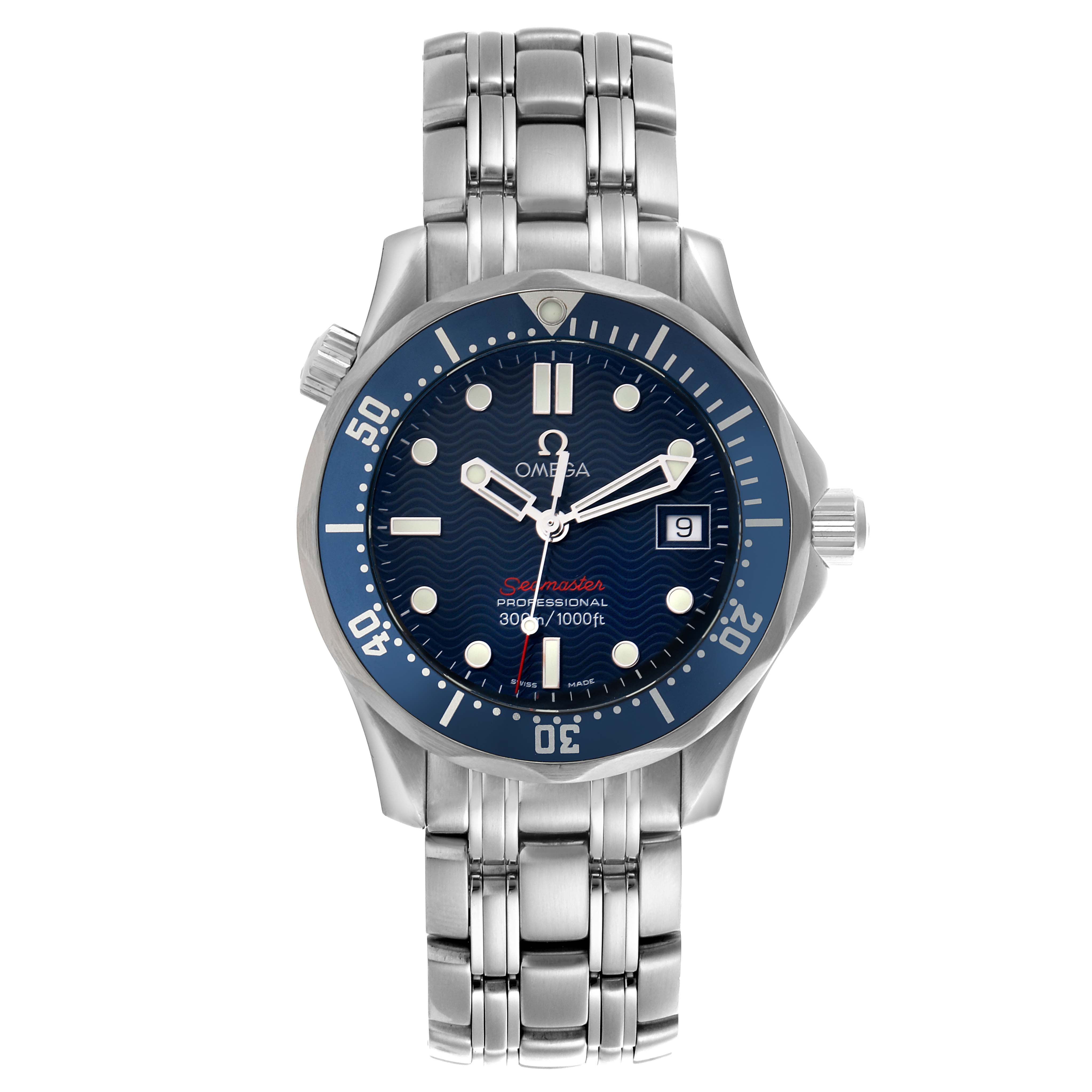 Omega Seamaster 300M 36 Midsize Blue Dial Steel Mens Watch 36.25 MM 2223.80.00