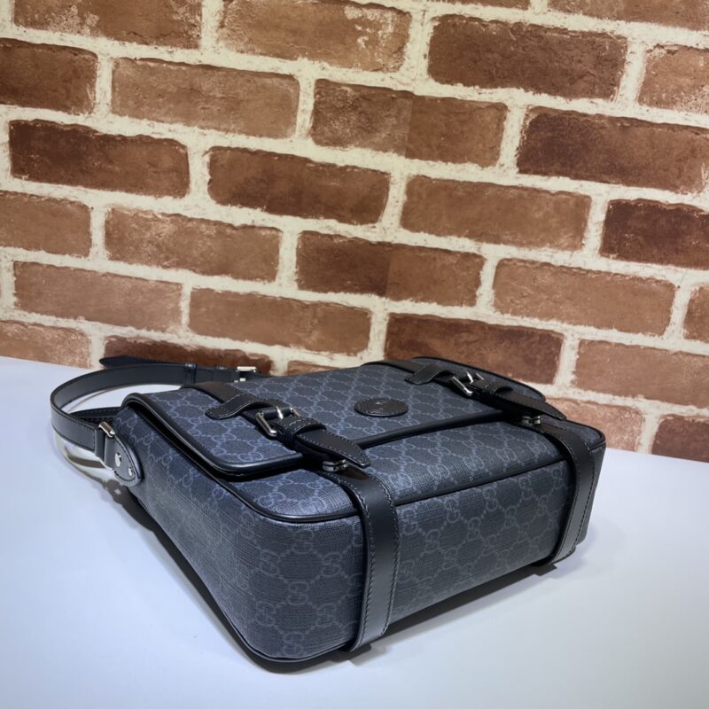Replica Gucci GG Supreme Shoulder Bag Black