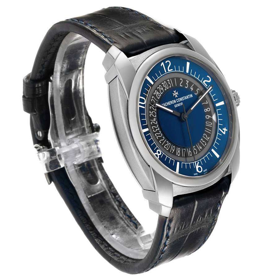 Vacheron Constantin Quai De L'ile Date Blue Dial Steel Watch 4500S