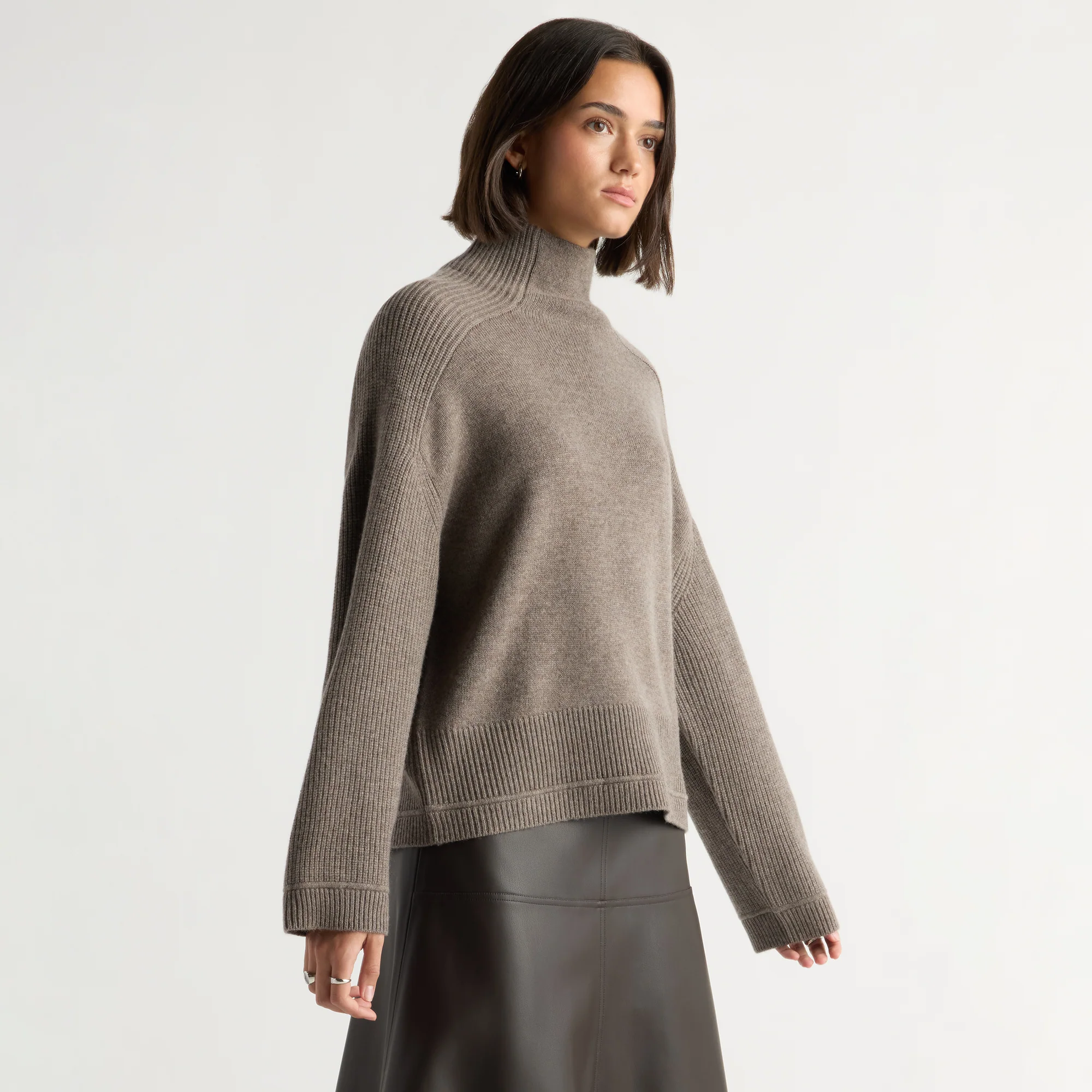Kathryn Wool-Cashmere Turtleneck Sweater