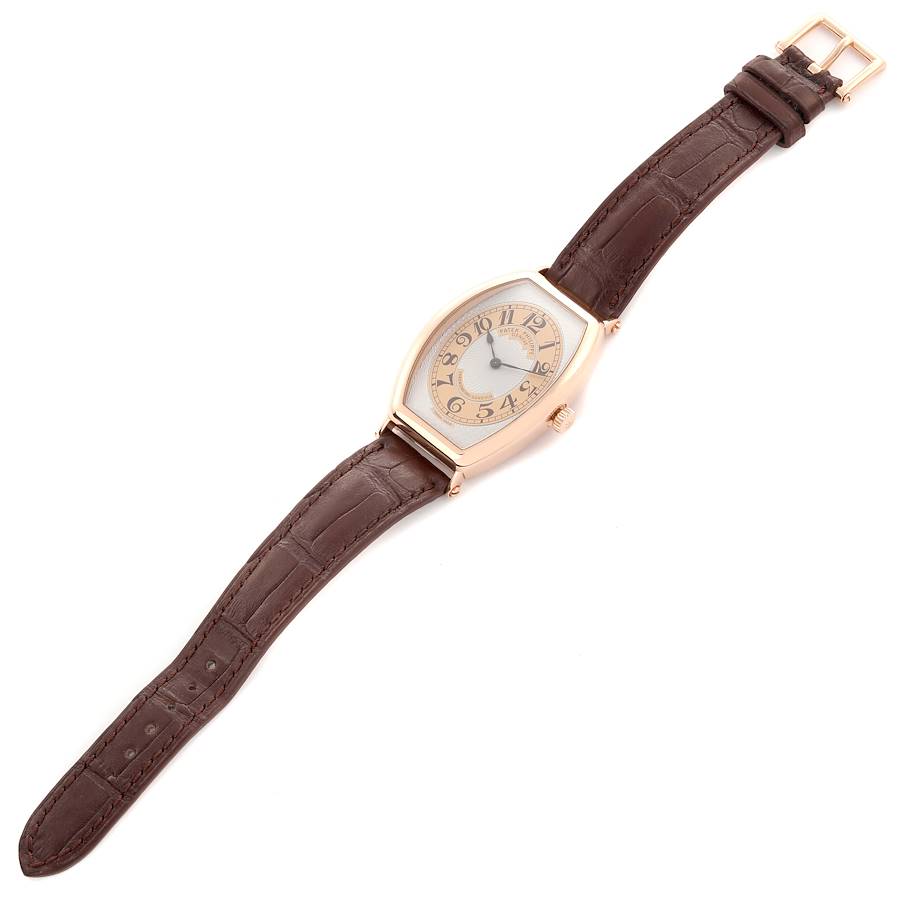 Patek Philippe Gondolo Rose Gold Silver Dial Mens Watch 5098R